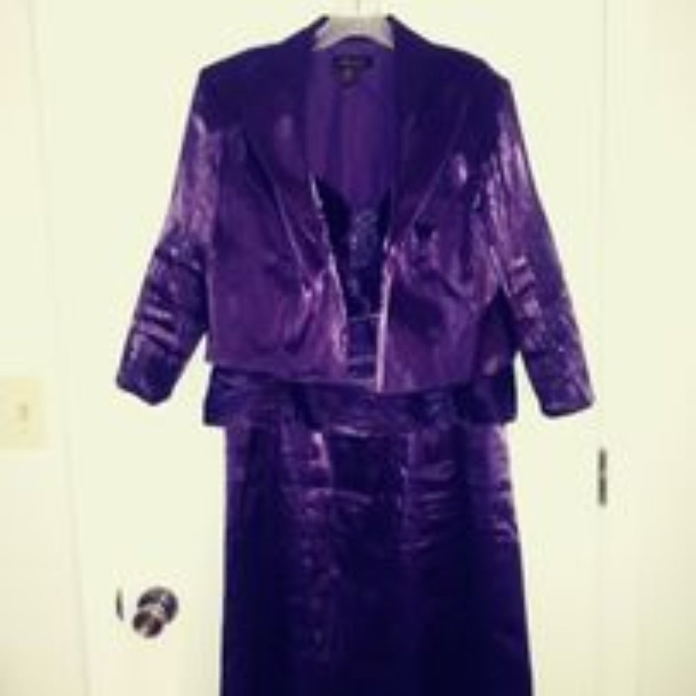 Purple Taffeta Dress